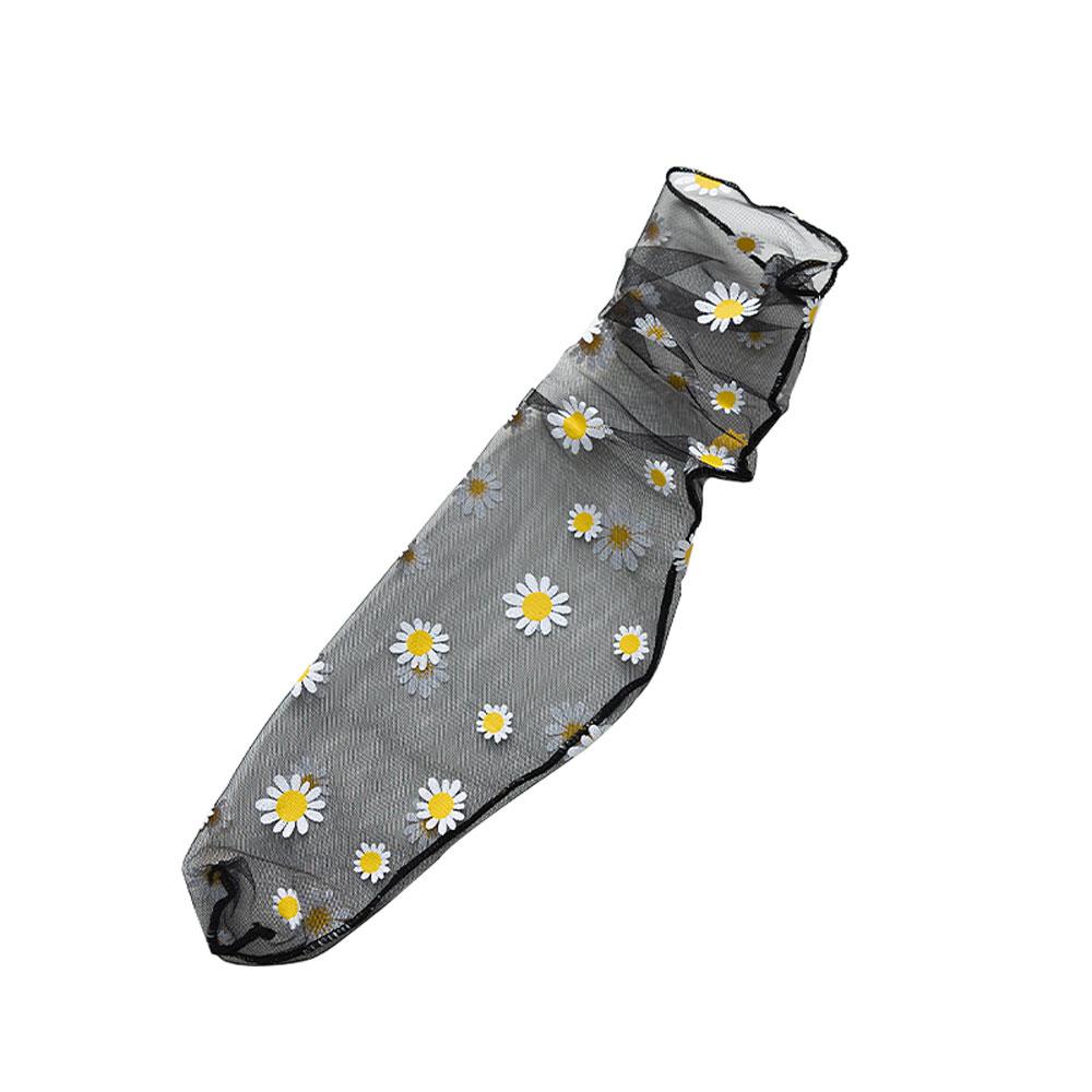 Femmes Transparent Stockings Sexy Harajuku Mesh Socks Frilly Chiffon Daisy Lace Socks Women