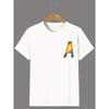 Men's Casual "A" Print Crew Neck Short Sleeves T-Shirts For Summer