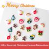 20Pcs 3D Luminous Resin Christmas Ornaments Glow-In-The-Dark Nail Art Decoration