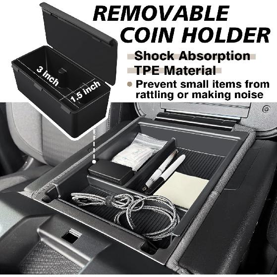 Muslogy Center Console Organizer Compatible With -2025 Chevy Silverado/GMC Sierra 1500 2500HD 3500HD Accessories Storage Ert Box Console Armrest