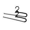 Shinko Hanger Relay Slacks Clothes Hanger 2P x 4 Set Black Made in Japan Rack for Bath Clothes Drying Closet Suits 014981 S&F Trousers, Towels,