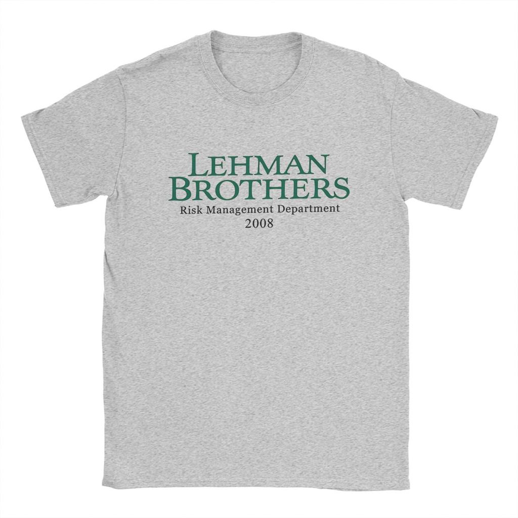 Casual Lehman Brothers Risk Management 2008 T-Shirts for Men Round Neck Cotton T Shirt Short Sleeve Tees Classic Merchandise