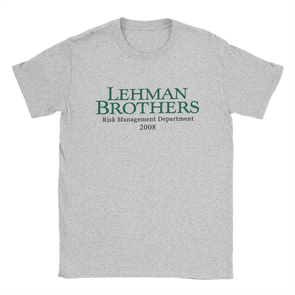 

Casual Lehman Brothers Risk Management 2008 T-Shirts for Men Round Neck Cotton T Shirt Short Sleeve Tees Classic merchandise L