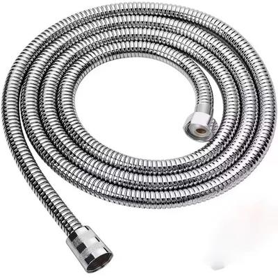 High Quality 1.5m/ 2m /3m G1/2 Inch Flexible Shower Hose Stainless Steel Silver Bathroom Water Head Shower Head Extension Pipe