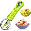 4-in-1 Multifunktionales Obstschnitzset, Faltbare Aufbewahrung, Küchen-Gemüseskulpturenwerkzeuge, Edelstahl, Grün