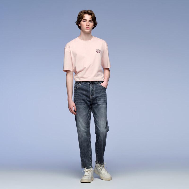 HLA Blackwhale Men's Summer Tapered Cropped Denim Jeans