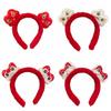 Chinese Style Snake Year Hairband Plush Cartoon Headband Hair Accessories New Year Hair Hoop  Gift