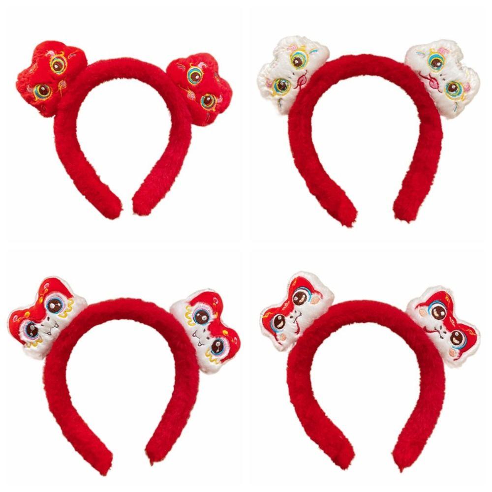 Chinese Style Snake Year Hairband Plush Cartoon Headband Hair Accessories New Year Hair Hoop  Gift