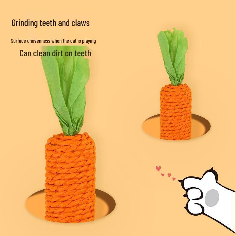 Morot Kattleksak: Bettålig, Molslipande, Klovässande med Klös- och Leksakspinne med Bjällra