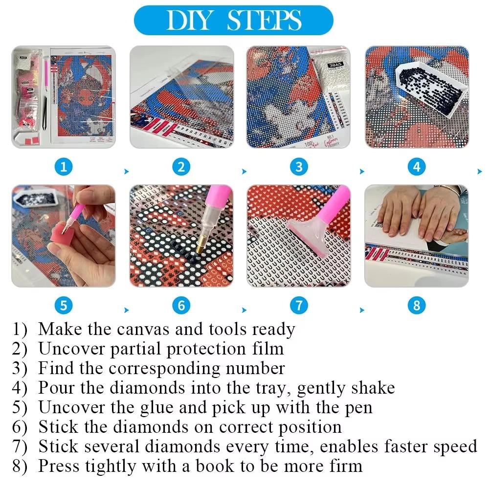 5D DIY New Diamond Painting Women Flowers Butterflies Full Square Round Diamond Mosaic Embroidery Kit Rhinestone Home Art Decor