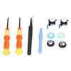 Joystick Replacement Tool Console Repair Kit with 3D Analog Joystick Screwdrivers Tweezers for NSwitch Controller(White