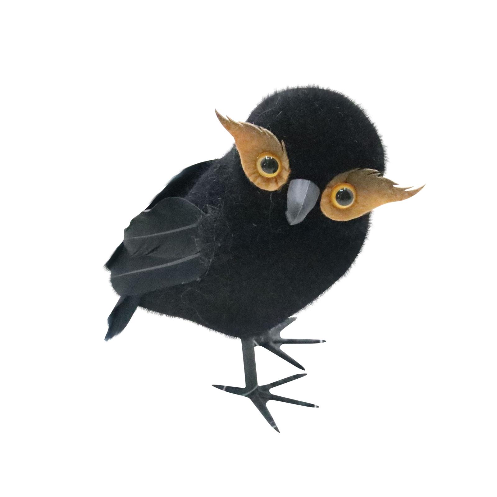 

Halloween Dark-Themed Simulation Owl Figurine One Size