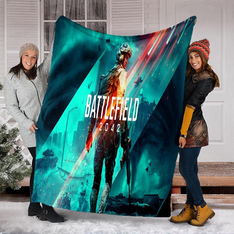 Cyberpunk Soldier Blanket Soft Comfortable All Seasons Perfect Sofa Office Naps Trips Birthday Christmas Gift