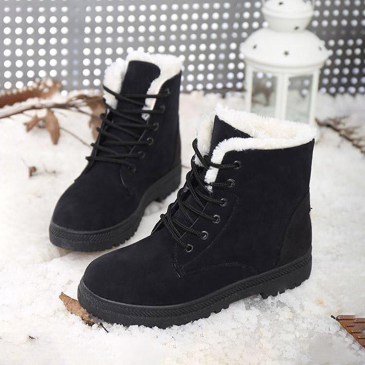 Γυναικείες μπότες χιονιού Χειμερινά παπούτσια Ζεστή μεσαία σόλα Γυναικείες βαμβακερές μπότες 35-44