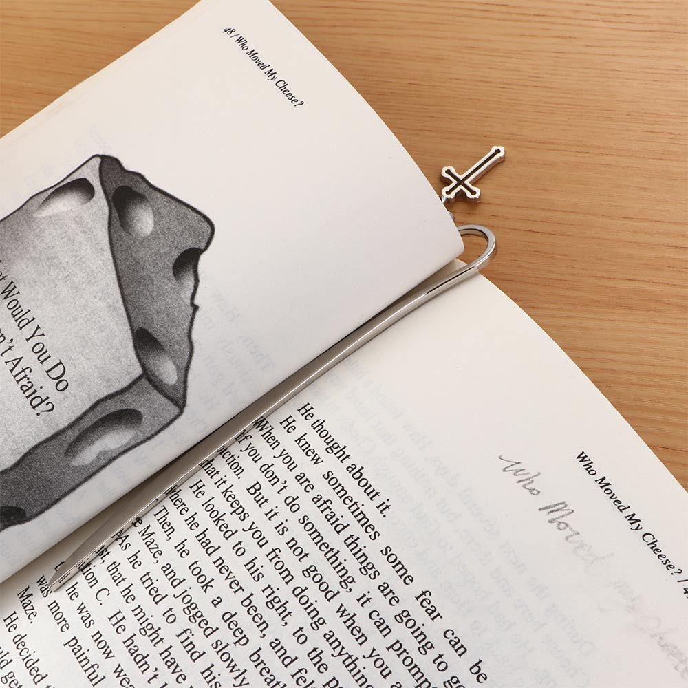 Cross Design Retro Vintage Metal Alloy Bookmark Document Book Mark Label DIY Fit For Gift School Office Decor