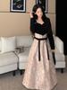 2025 French Beaded Jacquard Dress: Autumn/Winter Luxury Formal Wear