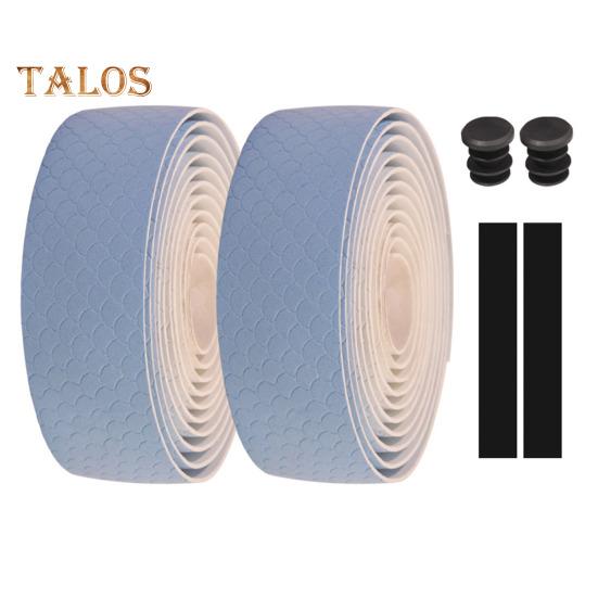 

2-х роликовые ручки для велосипедного руля с противоскользящей текстурой, мягкие, с эффектом памяти, амортизирующие, из пеноматериала EVA с эффектом памяти, ручки для велосипеда синий