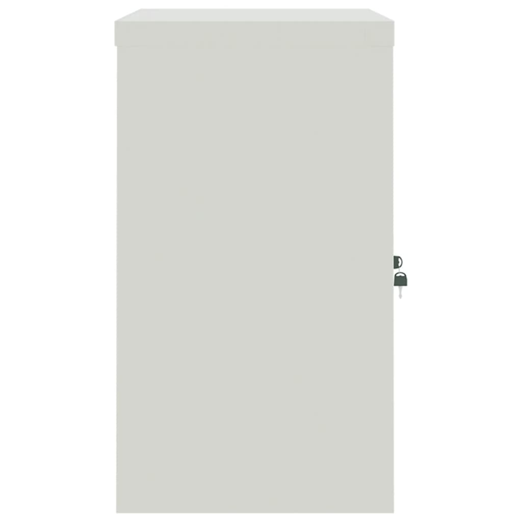 Filing Cabinet Light Grey 90 x 40 x 70 cm Steel