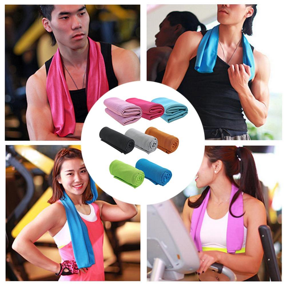 8PCS Lightweight Ice Towel Polyester Chilly Towel Portable Microfiber Towel Hot Weather