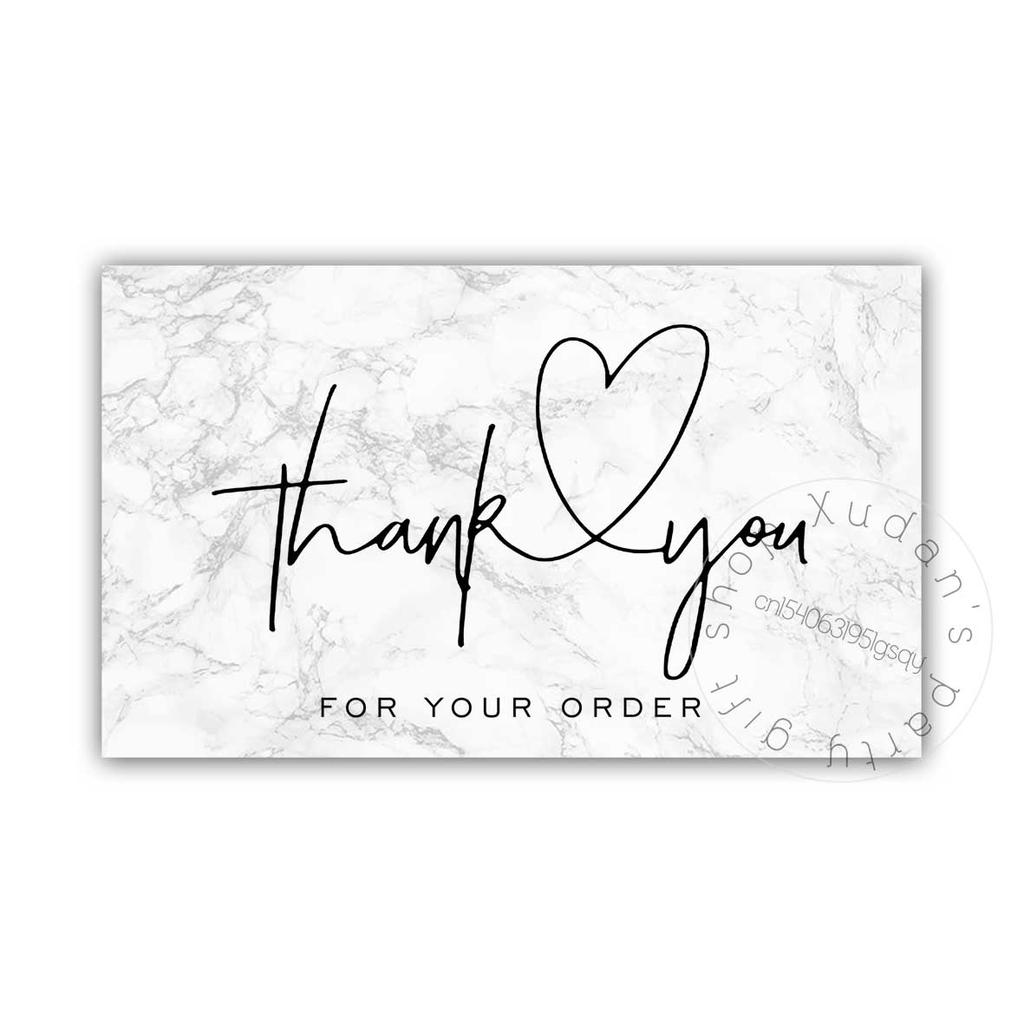 30pcs/pack Pink Thank You Card For Supporting Business Package Decoration "Gorgeous Thanks" Business Card Handmade With Love