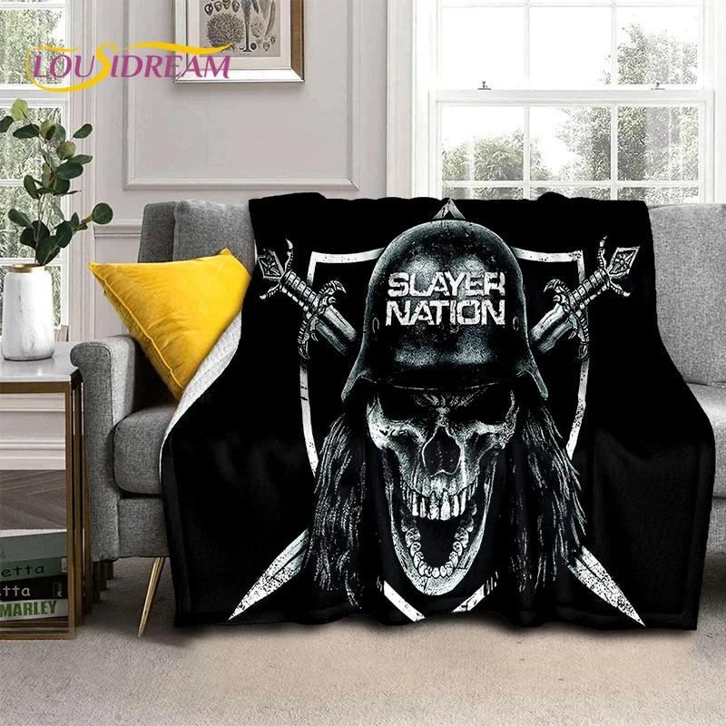 Heavy Metal Band Slayer Rock Blanket,Soft Throw Blanket for Home Bedroom Bed Sofa Picnic Travel Office Rest Cover Blanket Kids