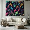 Gamer Wall Tapestry Aesthetic Wall Hanging Printed Fabric Blanket Decorative Tapestries for Bedroom Living Room Home Decor