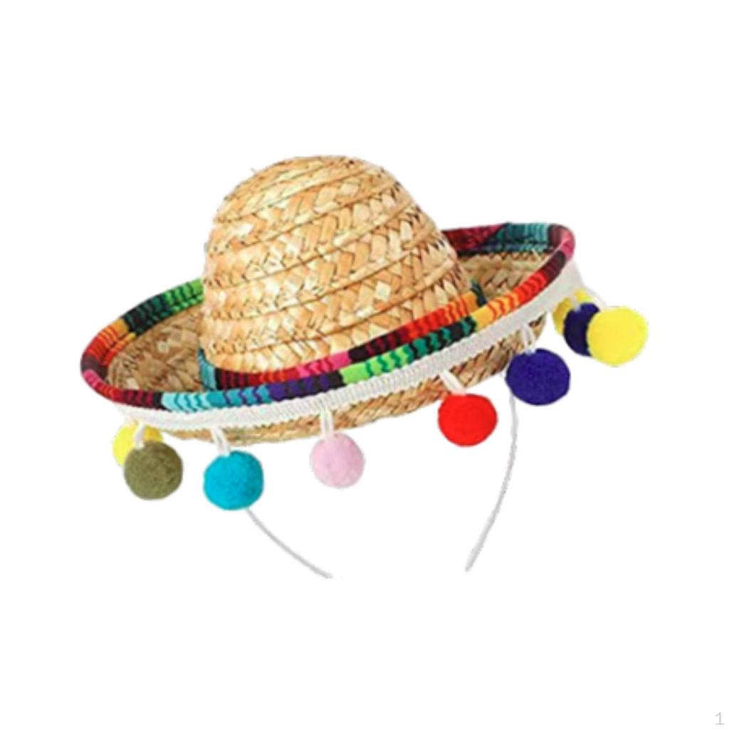 Colorful Fiesta Hat Headband for Spooky Celebrations