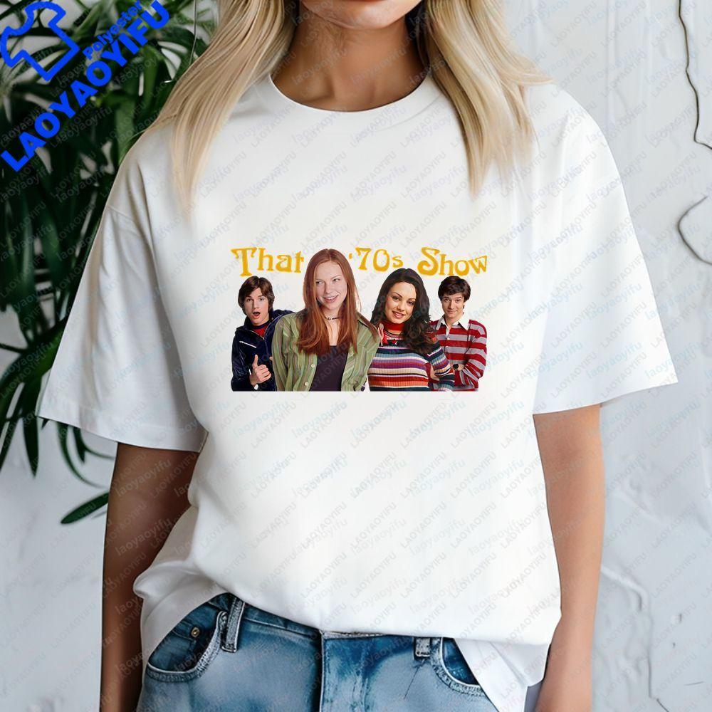 That 70s Show Unique Summer Casual Trend Versatile ShortSleeved RoundNeck TShirt for Both Unisex and WoUnisex