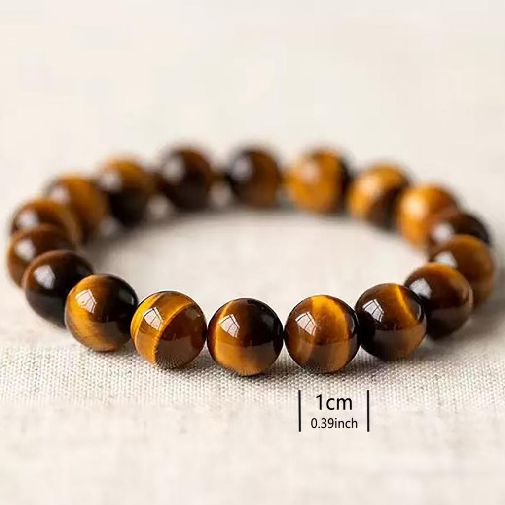 Retro Bracelet Tiger'S Eye Stone 10Mm Different Sizes Men'S Bracelet Stone Bracelet