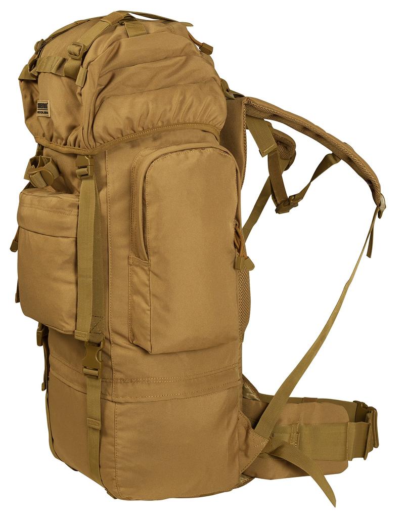 Backpack 65L Large Capacity with Rain Cover Multifunctional Outdoor Rucksack Debag Khaki [Cybotron]