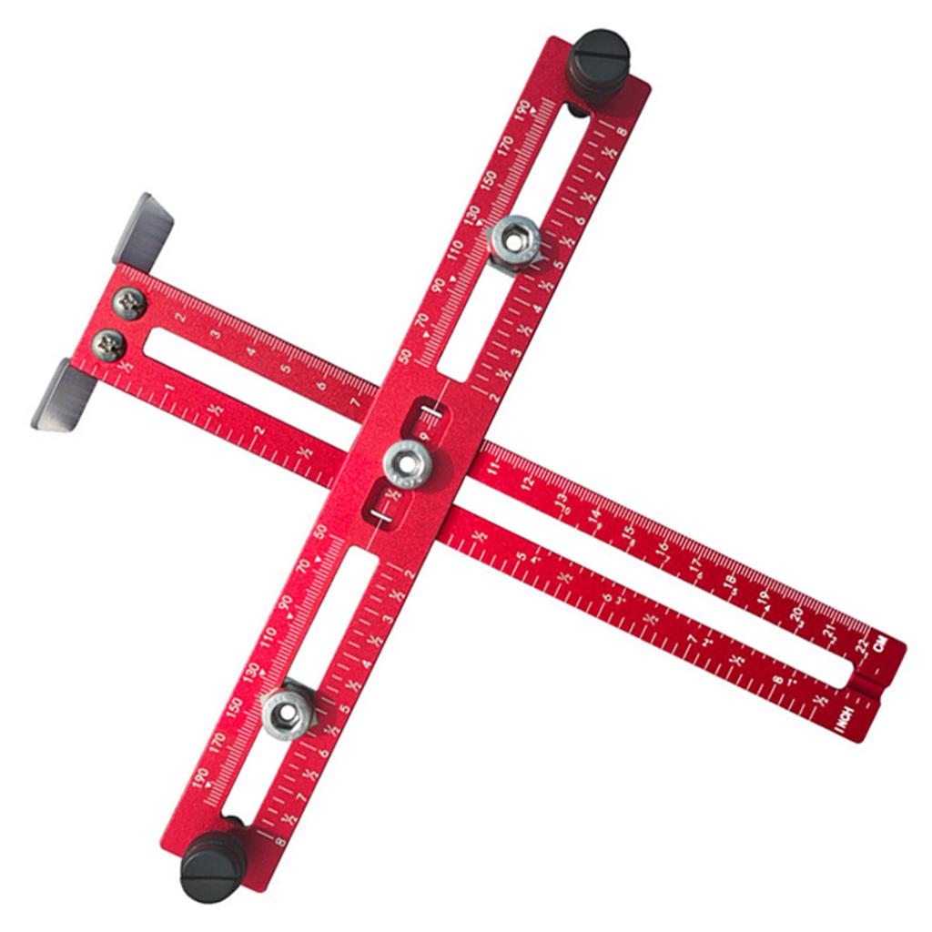 Cabinet Hardware Jig Adjustable Handle Template Tool Punch Locator Drill Guide Aluminium Alloy