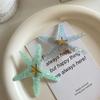 Girl Hairpin Dot Print Starfish Shape Hair Clip Anti-slip Teeth No Damage Hair Pin Summer Ocean Style Versatile Hair Accessory