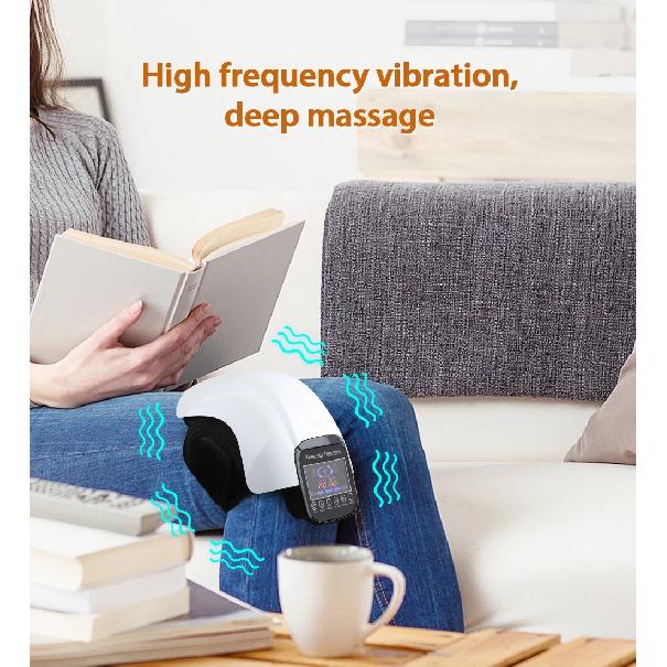 3 in 1 Electric Knee Massager Portable Vibration Hot Compress Airbag Massage Machine Rechargeable High Frequency Knee Massager