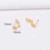 10 Stück farbechte, mit 18 Karat Gold umwickelte Ohrclips, Ohrnadeln, Ohrclips, Konverter, Dreiecksclips, DIY, Zubehör.