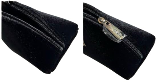 Dior Christian Dior Dior Black Pouch Velvet Gold Logo Cosmetic Pouch Novelty Pouch Logo Gift Black [Used]