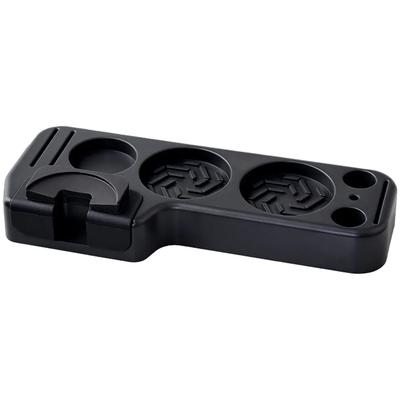 1 Conjunto 25*11*4cm Base para Compactador de Café ABS Base de Madeira para Compactador de Espresso 7 Suportes para Porta-Filtro Com Acessórios de Armazenamento Multi-Furo