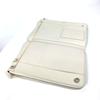 Bvlgari Fragment Logo Double Zipper Pouch Bag Clutch Bag Leather White/Black