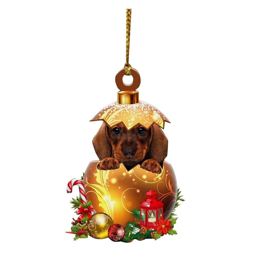 Cute Dog Cartoon Gold Egg Car Hanging Ornament Ideal For Festive Home Decor
