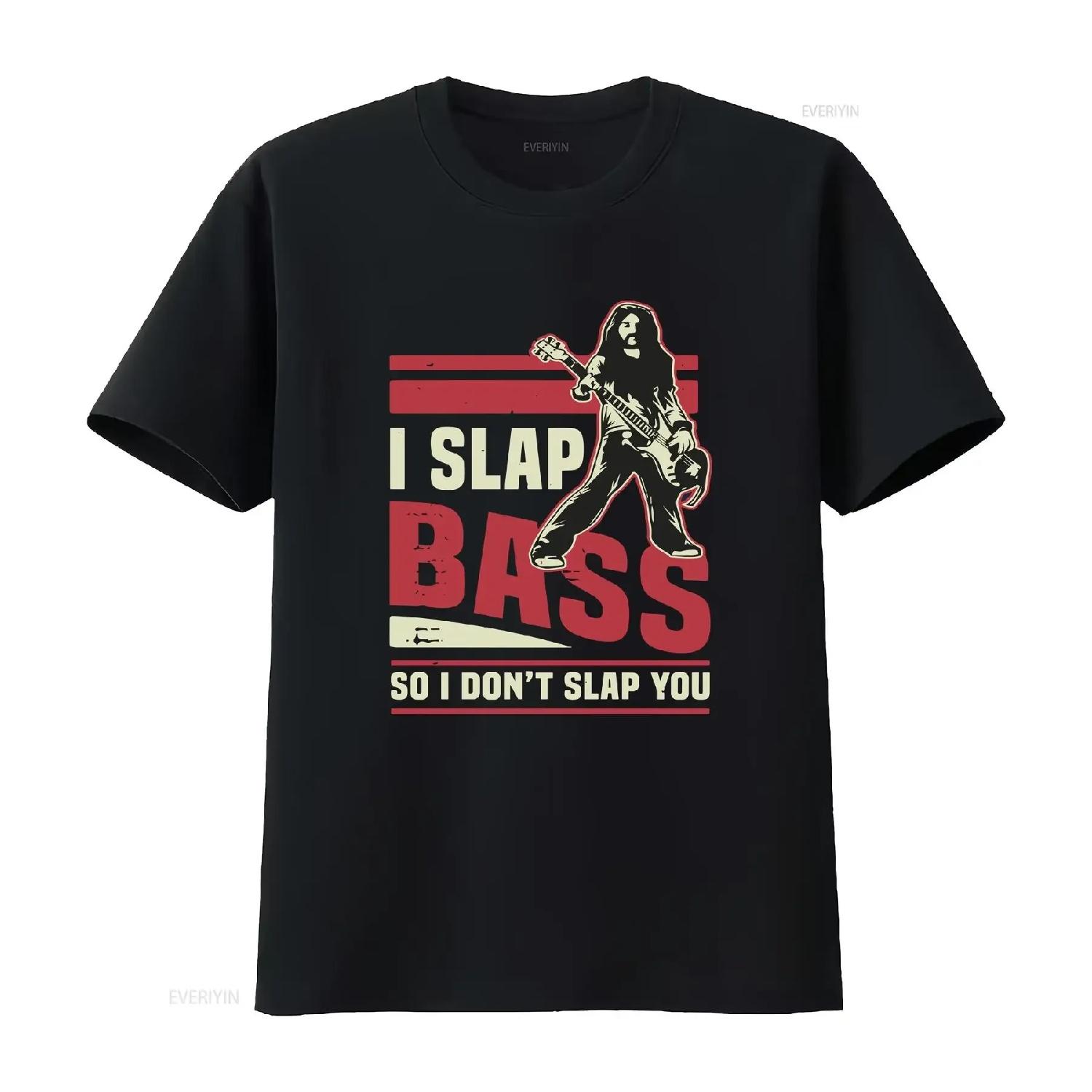 Смешная футболка Slap the Bass Гитарист Гитарист Крутой Басист Музыкант Рок-музыка винтажная Стиранная Удобная Универсальная S