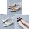 Summer Womens Flat Strap Open Toe Butterfly Bow Slipon Casual Sandals For Large Sizes