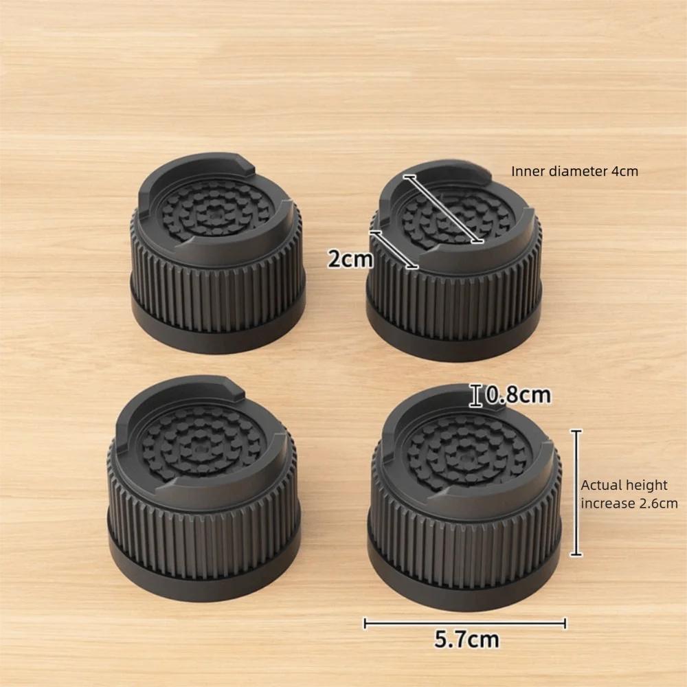 Professional Heavy-Duty Furniture Foot Pad Silicone Round Bed Lifts Risers Adjustable Non-slip Bed Lifter Refrigerator
