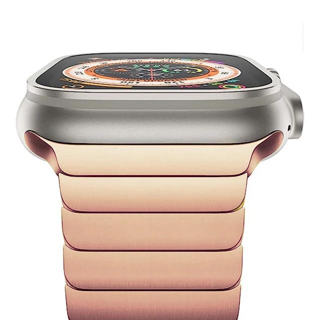 Tytanowy kolorowy pasek Do Apple Watch Ultra 2 49mm 9 8 7 5 se 6 pętla dla iwatch 45 41 42 44 38 40mm stal nierdzewna bransoleta Pasek