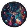 Cosmic Galaxy Deer Tire Cover Universe Spare Wheel Protector Durable Polyester Cover