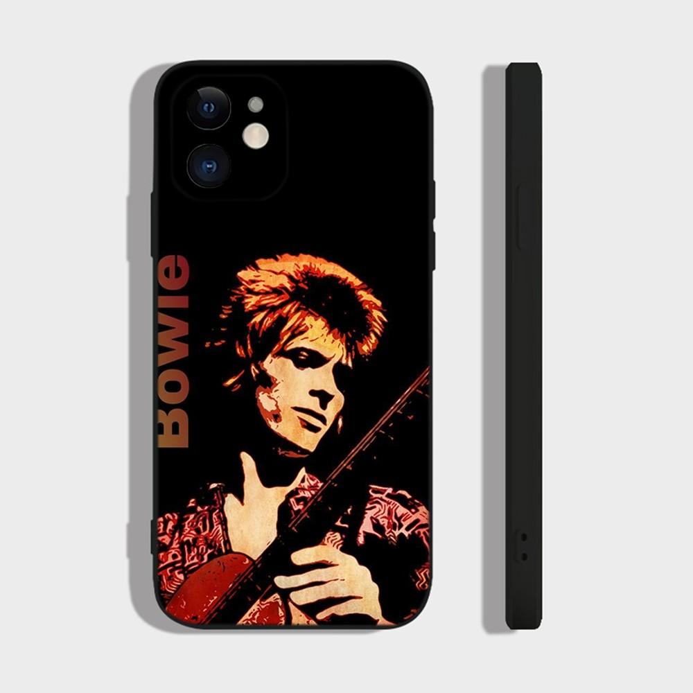 D-David Singer B-BowieS Phone Case For iPhone 14,13,12 Mini 11 Pro XR,X,XS,MAX 6S,7,8 Plus Silicone Cover Soft black