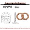 Annealed Red Copper Gasket Washer Pad for Sealing Fastener, M4-M34