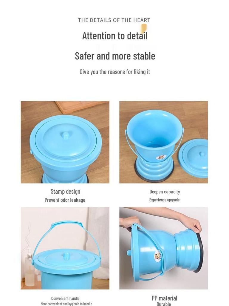 Women's Indoor Urinal with Lid for Night Use - Suitable for Rural, Elderly, and Children