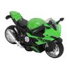 Kids Pull Back Motorcycle Toy Sound Light Effects High Simulation Alloy Motorcycle Model Green