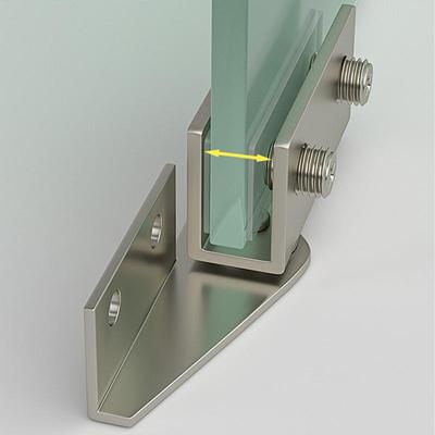 2 Stück Nicht perforiertes Glastürscharnier Vitrine Glasschrankscharnier Seitenmontage Edelstahl Möbelbeschläge
