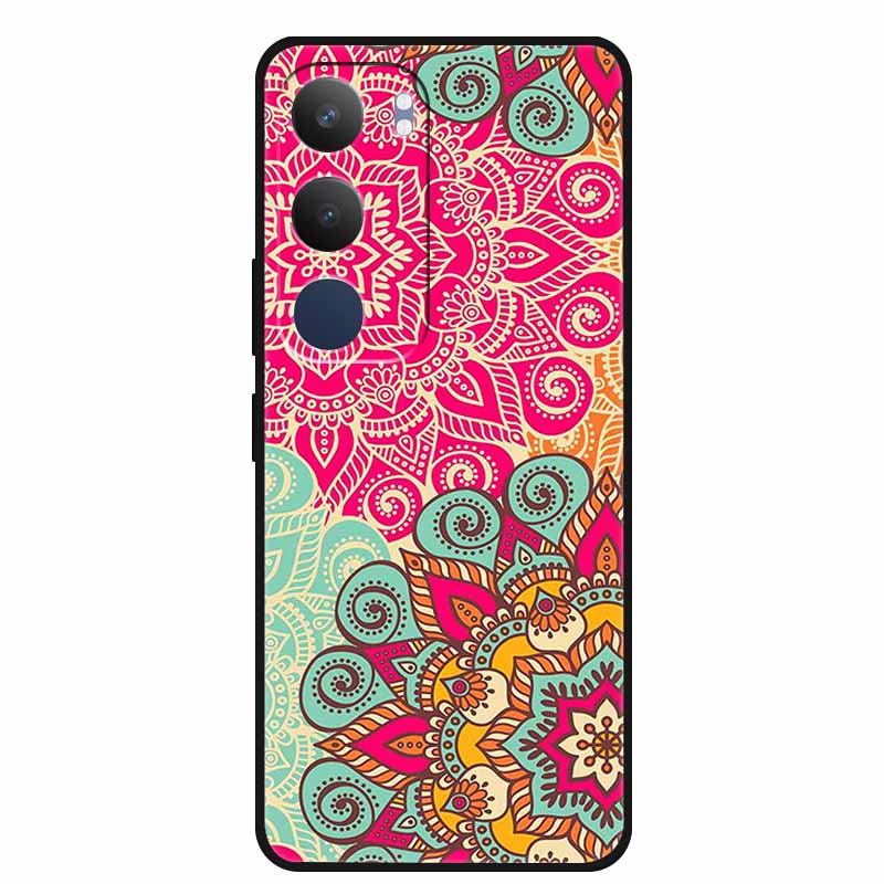 For Vivo Y29 5G Case V2420 Cartoon Wolf Tiger Soft Silicone Cover TPU Phone Case for Vivo Y29 5G Bumper Capa Shockproof Fundas