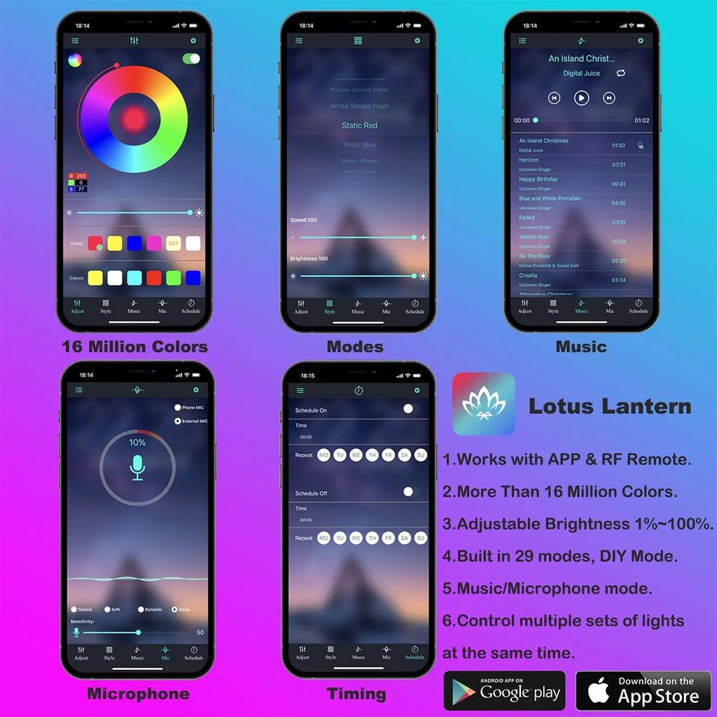 LED-Auto-Innenraum-Umgebungsstreifenlichter, RGB-Faseroptik-Atmosphären-Neon-Beleuchtungsset mit APP-Fernbedienung, Auto-Dekorationslampen